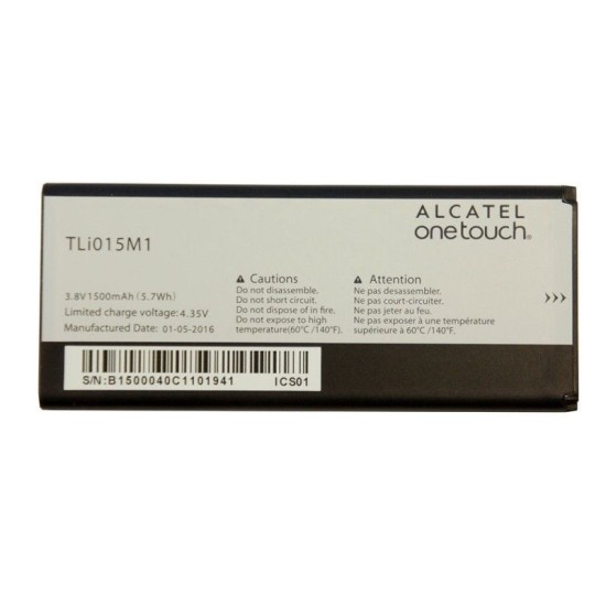 BATERIA ALCATEL ONE TOUCH PIXI 4 (4.0 ") 4034,4034D, TLI015M1, TLI015M7  